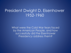President Dwight D. Eisenhower 1952-1960
