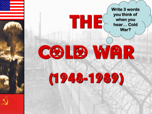 ORIGINS of the Cold War
