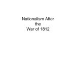 Nationalism After the War of 1812