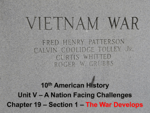 Vietnam War - Waverly-Shell Rock School District