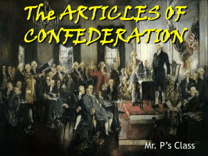 The ARTICLES OF CONFEDERATION