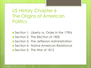 US History Chapter 6 The Origins of American Politics
