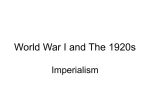 World War I and The 1920s" PowerPoint