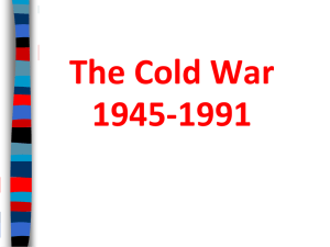 The Onset of the Cold War