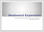 Westward Expansion - pyleintel2fall2011