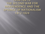 Chapter 12 The Second War for Independence and the Upsurge of