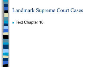 APGOV Chapter 16 Landmark Supreme Court