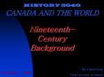 Nineteenth Century Background - University of Toronto Scarborough