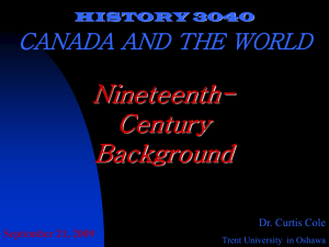 Nineteenth Century Background - University of Toronto Scarborough