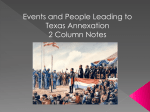Events and People Leading to Texas Annexation PP