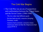 The Cold War Begins