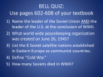 BELL QUIZ: USE PAGES 605-608