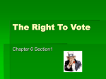 The Constitution and the Right to Vote