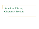 American History Chapter 5, Section 1