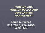 foreign aid, foreign policy and development management