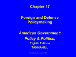 Foreign and Defense Policymaking