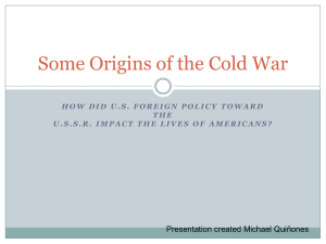 Origins of the Cold War power point