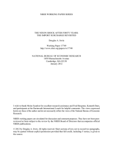 NBER WORKING PAPER SERIES THE NIXON SHOCK AFTER FORTY YEARS: