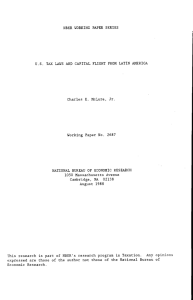 NBER WORKING PAPER AND CAPITAL FLIGHT FROM LATIN AMERICA 2687 Working