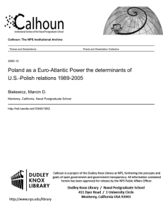 Poland as a Euro-Atlantic Power the determinants of U.S.-Polish relations 1989-2005