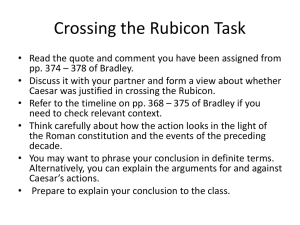 Crossing the Rubicon Task