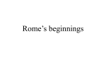 Rome`s beginnings