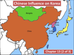 Ppt 2 of 3 - Chinese Influence on Korea