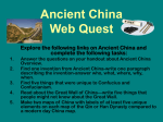 Ancient China Web Quest - DoDEA: The Department of Defense