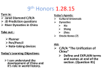 9th Honors 1.28.15 - Mr. Steen's World History: