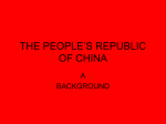 THE PEOPLE’S REPUBLIC OF CHINA