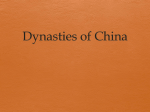 Chinese Dynasties PowerPoint - Warren County Public Schools