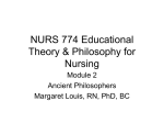NURS 774 Educational Theory & Philosophy for Nursing