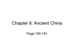 Chapter 6: Ancient China