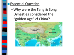Tang, Song, & Ming Dynasties