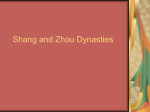 Shang and Zhou Dynasties
