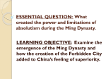 The ming dynasty