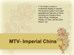Imperial China MTV - World History @ OMS