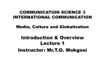 international communication - Department of Communication Science