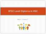 BTEC Level Diploma in HSC