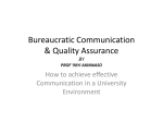 Bureaucratic Communication & Quality Assurance