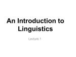 An Introduction to Linguistics