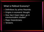 What is political economy anyway? Part 1