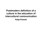 Postmodern definition of a culture in the education of