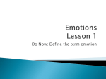 Emotions Lesson 1