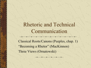 Rhetoric and Technical Communication
