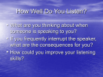 How Well Do You Listen?