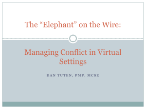 Managing Conflict in Virtual Settings