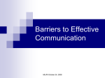 Barriers to Effective Communication