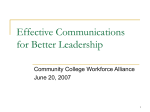 Effective Communications for Better Leadership