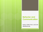 Behavior and Communication - CARD